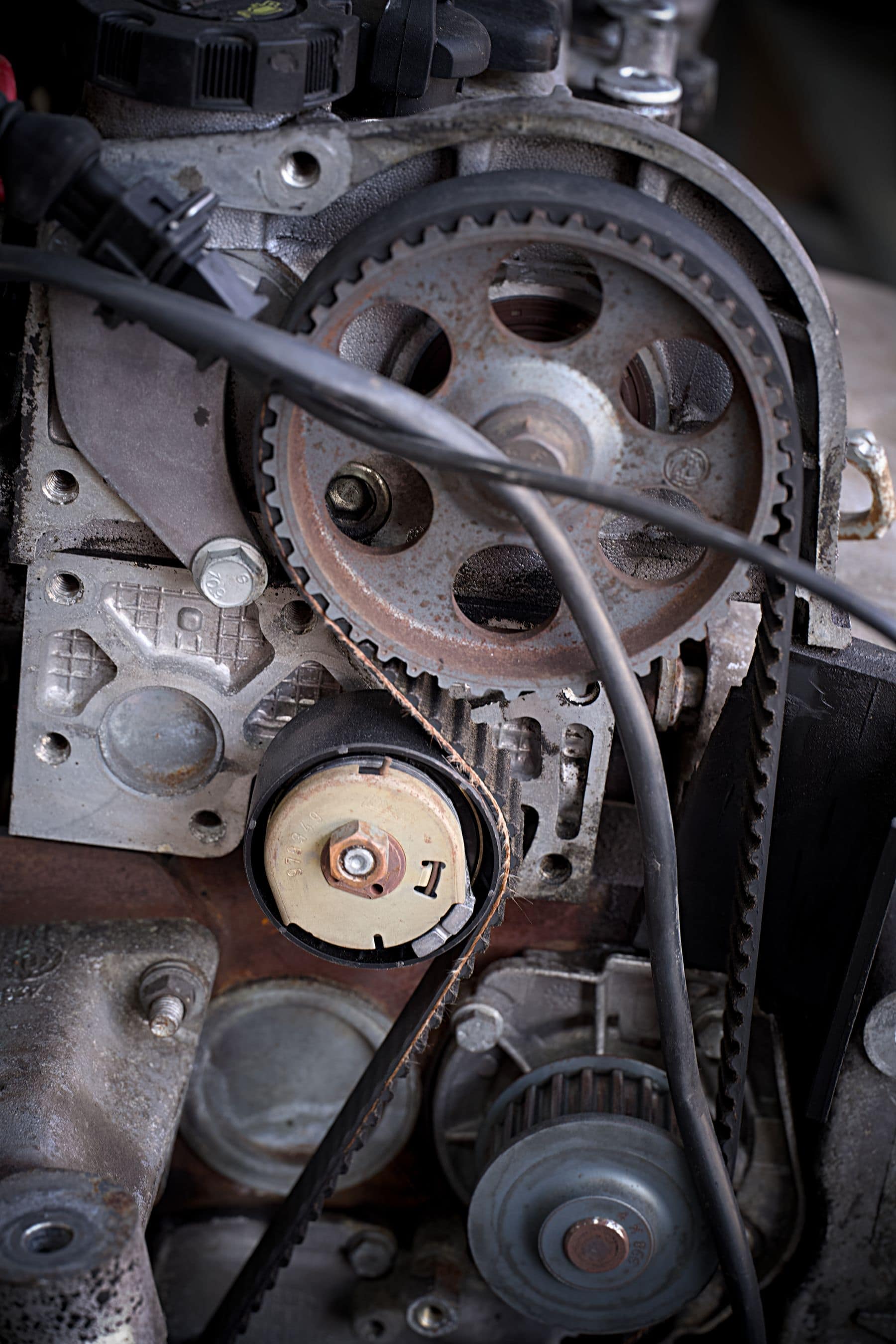 Industrial electric motor prepared for installation or maintenance